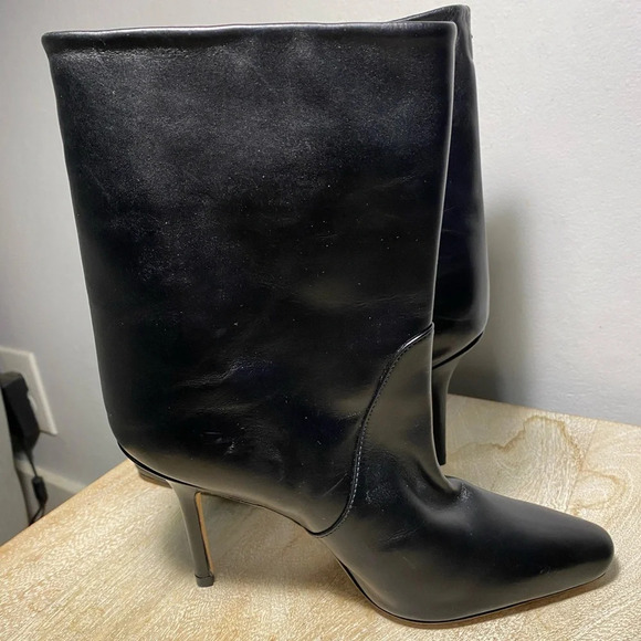 Stuart Weitzman rich leather stiletto boot / bootie size 5 black - Picture 7 of 11